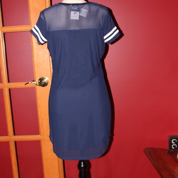 Ultra Flirt, short sleeve blue dress - Picture 4 of 6